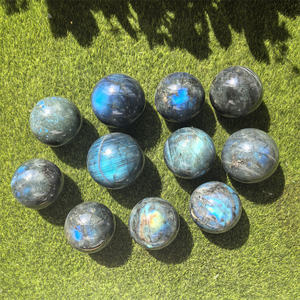 Vente en gros de pierres naturelles de haute qualité cristaux de guérison <span class=keywords><strong>Labradorite</strong></span> arc-en-ciel sphère boule de cristal pour cadeau - Product Image 2