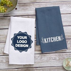 Serviette de cuisine personnalisée en tissu gaufré, créez votre propre serviette personnalisée pour la décoration de la cuisine, nom de famille - Product Image 1