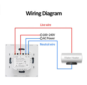 EU/UK 20A Smart Wifi Interruptor de calentador de agua Control remoto inalámbrico Wifi Compatible con <span class=keywords><strong>Alexa</strong></span>/Google Home/<span class=keywords><strong>IFTTT</strong></span> - Product Image 6