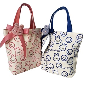 กระเป๋าผ้าใบแคนวาสเด็กอนุบาลขนาดเล็กมีหูหิ้วพิมพ์ลายสัตว์น่ารักสำหรับเด็ก - Product Image 1