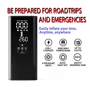 2025 última bomba de aire de coche inteligente inalámbrica herramienta de emergencia SOS luces azules rojas se pueden utilizar <span class=keywords><strong>bancos</strong></span> de energía para <span class=keywords><strong>coches</strong></span> motocicletas bicicletas - Product Image 2