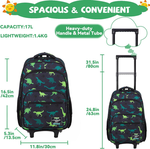 Sacs <span class=keywords><strong>à</strong></span> roulettes d'école pour enfants dinosaures pour garçons Sacs <span class=keywords><strong>à</strong></span> roulettes d'école pour enfants Sacs <span class=keywords><strong>à</strong></span> roulettes d'école pour garçons - Product Image 4