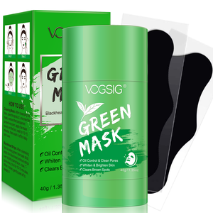 Crème éclaircissante pour la peau au thé vert Masque visage et corps Stick Masque nettoyant purifiant pour le nez et les mains - Product Image 6