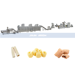 Extrudeuse à double vis automatique pour snacks soufflés fourrés, mélangeur de céréales, <span class=keywords><strong>four</strong></span> de cuisson inclus, JINAN ARROW haute capacité - Product Image 2
