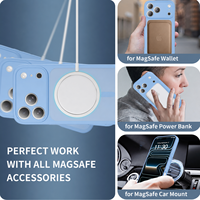 Coque de téléphone portable antichoc magnétique dépolie mate anti-jaunissement avec protection d'appareil photo en TPU PC transparent pour iPhone 16 17 18 Pro Max