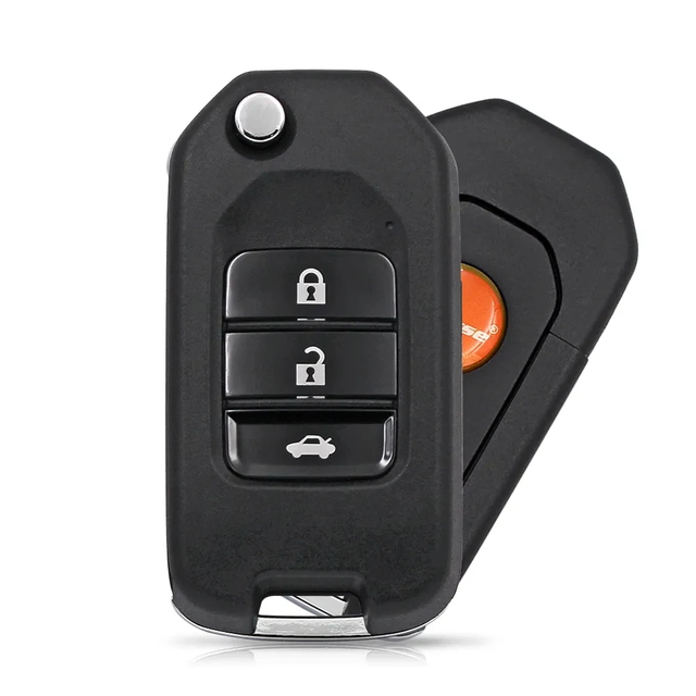 Xhorse XKHO00EN VVDI Wire Remote Control Universal Car Key with 3 Buttons ABS Material Black for Auto Cars for Key Tool VVDI2