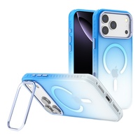 Coque de téléphone magnétique à dégradé de couleur pour iPhone 18 17 Pro, coque de téléphone montée sur cadre pour iPhone 16 Plus 15 14 13