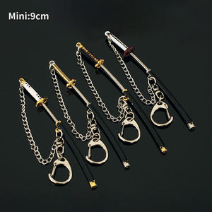 9cm Anime <span class=keywords><strong>Kimetsu</strong></span> <span class=keywords><strong>No</strong></span> <span class=keywords><strong>Yaiba</strong></span> Tanjirou <span class=keywords><strong>Ninja</strong></span> couteau japonais Katana alliage samouraï sabre jouet démon tueur démon tueur épée porte-clés - Product Image 4