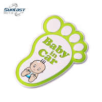 Vente en gros en usine Autocollants réfléchissants 3M pour voiture Étanche en forme de pied fantaisie pour bébé en voiture avec logo pour voitures