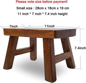 Vững chắc bước Phân footstool rắn bằng gỗ nhỏ cho trẻ em người lớn chìm nhà máy đứng câu cá phân (Màu Nâu) - Product Image 5