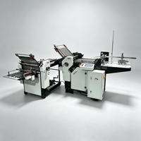 Machine à plier le papier automatique haute vitesse 480 mm A2 A3, plieuse transversale industrielle pour brochures, dépliants et manuels