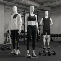 Fitness-Studio Schaufensterpuppe aus ABS mit Muskulöser Oberfläche, Bemalte Oberfläche, Männliche und Weibliche Sportliche Ausführung, Umweltfreundliche Recycling-Kunststoff-Option