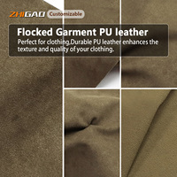 Cuir écologique avec qualité du cuir véritable, tissu en cuir synthétique PU à texture suédée pour vêtements, vestes, manteaux sur mesure