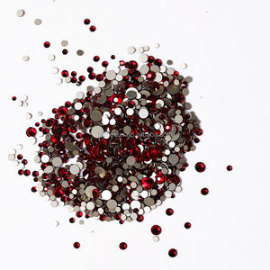 ZK พลอยเทียมแบบผสมสยาม1440ชิ้น SS6-SS20แบนด้านหลังไม่สามารถซ่อมแซมได้เครื่องประดับพลอยเทียมสีทองแบบทำมืออุปกรณ์ตกแต่งเล็บ - Product Image 6