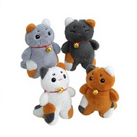 Quatre styles de porte-clés Bell Cats, poupées en peluche douces, jouets mignons pour filles, pendentifs de sac, breloques de sac à dos, porte-clés, cadeau Kawaii