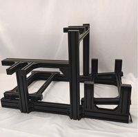 Rig Kokpit Balap Sederhana Dengan Dudukan Monitor Tunggal/Tiga, Profil Ekstrusi Aluminium Anodized Seri 6000 untuk Pelatihan Mengemudi