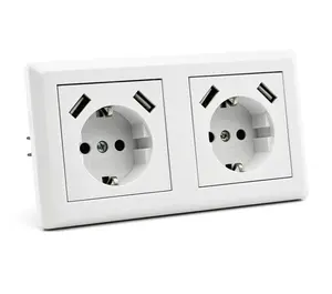 4usb 5V 5.6A eu wall mounted power outlet socket usb wall schuko socket with 4 USB