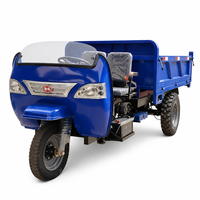 Tricycle minier diesel de 3 tonnes, moteur puissant de 35 CV, tricycle à benne basculante avec déchargement hydraulique pour terrains accidentés et pentes raides