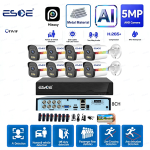 <span class=keywords><strong>Kit</strong></span> de caméra de sécurité AHD 8 canaux Hieasy avec microphone et haut-parleur intégrés, détection de visage pour utilisation intérieure et extérieure, capteur CMOS, NVR, stockage cloud - Product Image 1