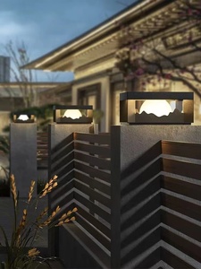 โคมไฟเสาภายนอกอาคาร แสงสีขาวอบอุ่น LED 3500K IP65 แบบกึ่งฝัง ฐาน E27 ไม่สามารถถอดออกได้ อายุการใช้งาน 50000 ชั่วโมง - Product Image 4