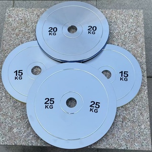 แผ่นน้ำหนักเหล็กชุบเคลือบสำหรับบาร์เบลล์ผู้ชาย รูใหญ่ สำหรับใช้งานเชิงพาณิชย์ ฟิตเนส เพาเวอร์ลิฟติ้ง พร้อมที่<span class=keywords><strong>จับ</strong></span> - Product Image 2