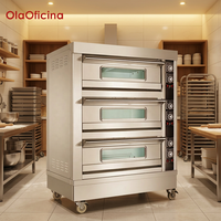 Horno Eléctrico Comercial de 3 Niveles, 6/9 Bandejas, Acero Inoxidable, para Hornear Pan y Pasteles, Modelo YXD-6 YXD-9, para Panadería