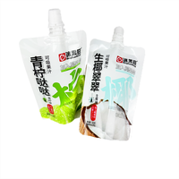 Emballage personnalisé en sachet souple en plastique Mylar durable avec bec verseur pour lait et jus de fruits