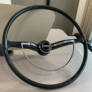 Volante Retro Clásico de 400 mm en Blanco Marfil y Negro para Volkswagen Beetle Karmann Ghia Tipo 3 1962-1971 - Product Image 2