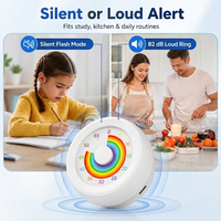 OEM 60-Minuten Visueller Timer Typ-C Wiederaufladbarer Magnetischer Küchen-Countdown-Timer mit Leisem Lautem Alarm für Kinder Klassenzimmer ADHS