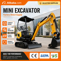 Nouveau modèle 2026 Mini-excavatrice de 1,3 tonne Livraison gratuite Moteur Kubota Yanmar Micro-pelle avec lame de bulldozer CE EPA