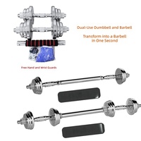 Pour la musculation à domicile et l'entraînement de force, ensemble d'haltères et de barres réglables en acier inoxydable avec surface électro-plaquée