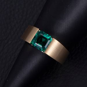 Anillo Messi Gems de Oro Amarillo de 18K con Esmeralda Creada en Laboratorio, Anillos de Joyería Fina - Product Image 6