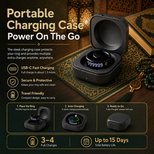 Wholesale Smart Azan Alarm Digital Tasbeeh Counter Ring with App Control BT for Muslim Prayer Tracking Zikr Ring - Product Image 3