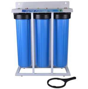 BEST-770 boîtier de <span class=keywords><strong>filtre</strong></span> à eau à 3 étages 4.5x20 grande <span class=keywords><strong>cartouche</strong></span> bleue pour une utilisation au restaurant avec récipient à pression de <span class=keywords><strong>sable</strong></span> de carbone - Product Image 2