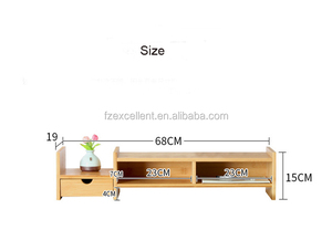 Bamboo Monitor Stand, Desktop Organizer, <b>Computer</b> Laptop Riser - Product Image 2