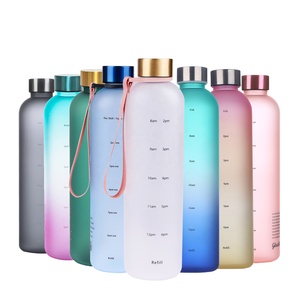 Sport Plastic Water Bottle Customized 600ml 20 OZ 1000ml 34oz 1L 2019 Hot Product Tritan Sport BPA Free Plastic Frosted Water Bottle