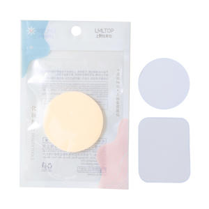 Éponge de maquillage LMLTOP carrée et ronde en PU hydrophile, double usage, pour peau sèche ou humide, emballage individuel - Product Image 4