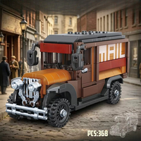 M201 MOC City Retro 1929, modèle de voiture, ornements de véhicule, kits de modèles à assembler, briques, cadeaux pour adultes, 368 pièces, ensembles de blocs de construction
