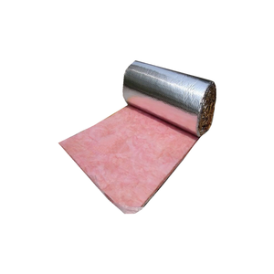 ISOKING 50mm pink glasswool insulation with ce with vapor barrier foil peel and stick roof sound proof