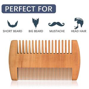 Peigne à cheveux en bois de poirier naturel pour usage domestique, peigne à barbe en bois et peigne à poux - Product Image 2