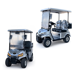 Voiturette de golf électrique puissante à 4 roues, deux places, avec plancher antidérapant, autonomie de 30-50 km, idéale pour le transport en station balnéaire - Product Image 1