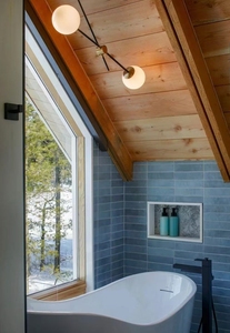 Casa moderna de madera de 2 pisos con techo de Marco en A Montaje rápido Valor artístico antisísmico para la vida propia - Product Image 5