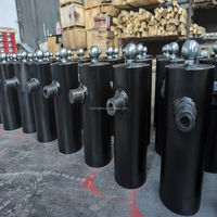 Mini vérin hydraulique télescopique multi-étages avec construction en acier et roulement pour remorque benne basculante, pression 250 bars