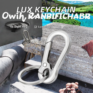 Mousqueton de luxe fantaisie en argent, anneau fendu, 30 mm, léger, avec impression en relief, porte-clés en métal, fabricant chinois, vente en gros - Product Image 2