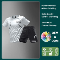 Conjunto Deportivo de Camiseta y Pantalones Cortos de Fitness, Transpirable, de Secado Rápido, Cómodo, Personalizado, de Alta Calidad, Venta Directa de Fábrica, Precio Bajo