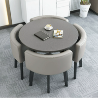 Ensemble de table à manger moderne rectangulaire pour 4 personnes, pour la maison, la cuisine, le restaurant, le café, salle à manger de luxe