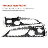 Couverture audio en fibre de carbone véritable ShaSha pour Ford Mustang S650 GT 2024 Kits intérieurs avec panneau de porte intérieur en fibre de carbone sèche