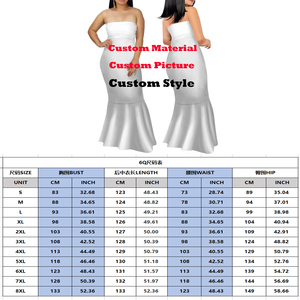 Nueva Tapa polinesio estilo Plus tamaño Maxi Top de tubo vestidos de verano de mujer de rojo envoltura Sexy hombro sirena vestido de cola de - Product Image 5