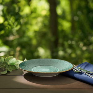 Piatto Piatto in Ceramica Turchese Luna 16 Cm - Product Image 3