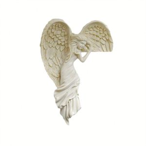Estatua de Ángel de Resina OEM con Diseño Floral, Perfecta para Decoración del Hogar y Proyectos de Arte DIY - Product Image 5